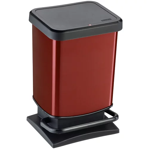 Rotho Koš za smeti s pedalom Paso (20 L, rdeče-črn, umetna masa)