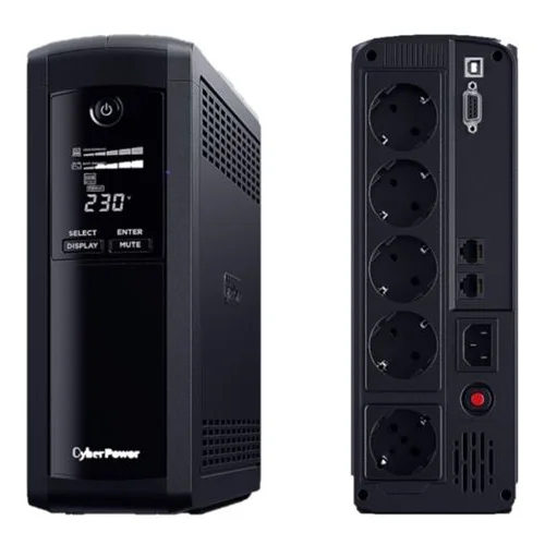 Cyberpower 1600VA/960W VP1600ELCD, line-int., šuko, desktop