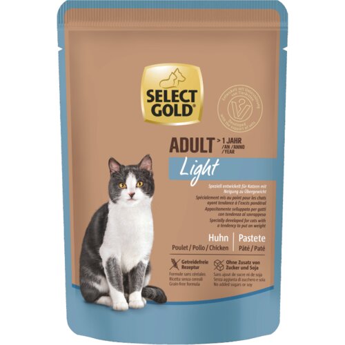 Select Gold Cat Adult Light pi&scaron;čanec 85g vrečka Cene