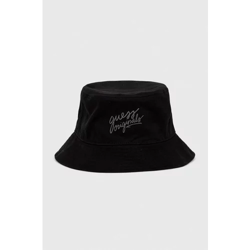 GUESS Originals Pamučni šešir boja: crna, pamučni
