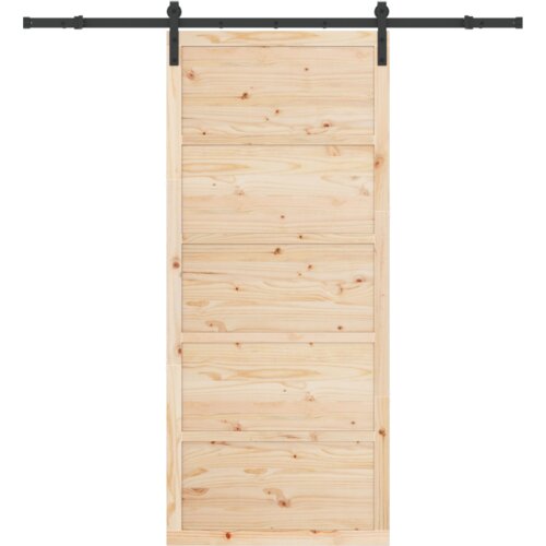 vidaXL Drsna vrata Rjava 100 x 208 cm Trdna borovina Cene