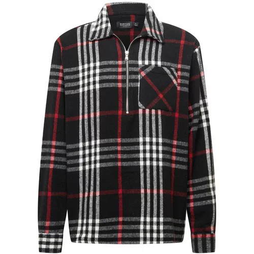 Burton Menswear London Majica crvena / crna / bijela