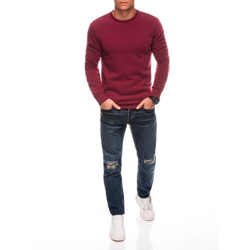 Edoti BASIC men's uniform round neck sweatshirt - maroon Cijene