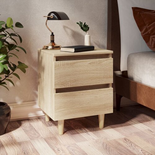 Maison Chic Dvo delni komplet Nočne omarice - Nočne mize z nogami sonoma hrast 40x35x50 cm, (21688752) Slike