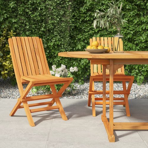 vidaXL Sklopive vrtne stolice 2 kom 47x47x89 cm od masivne tikovine Cijene