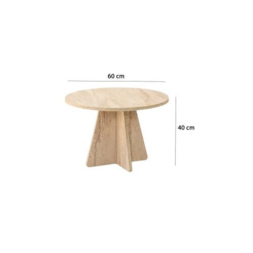 Hanah home Club sto Mushroom, 60x40x60 cm, krem Slike
