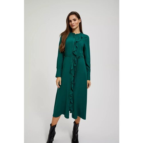 Marisse Emerald Midi Dress With Ruffles Cijene
