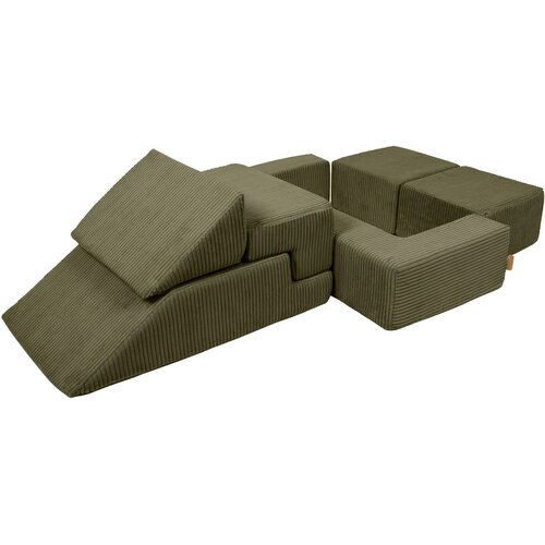 MeowBaby Otroški motorični poligon, Sofa Bricks Aesthetic – motorični razvoj, kreativnost in varnost, Aesthetic, Kaki, (21887103) Cene