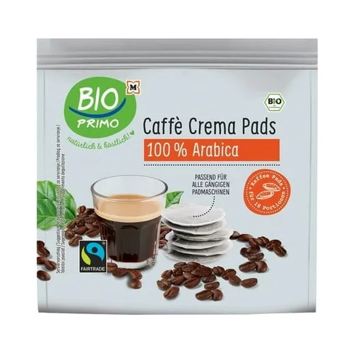 BIO PRIMO Bio Fairtrade Caffè Crema, kavne blazinice