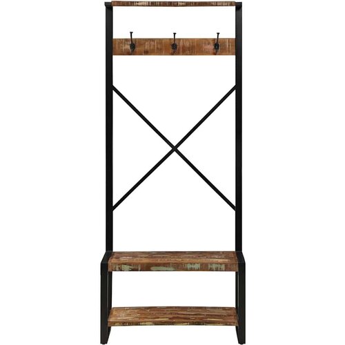VidaXL Stalak za odjeću Vi&amp;scaron;ebojni 80x40x190 cm puno drvo obrađeno Slike