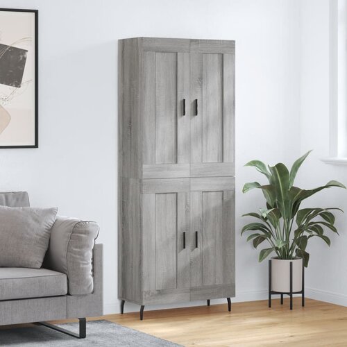vidaXL Visoka komoda siva sonome 69 5x34x180 cm od konstruiranog drva Cijene