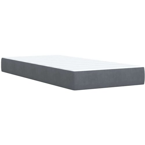 VidaXL Box spring krevet s madracem tamnosivi 80 x 200 cm bar&amp;scaron;unasti Slike