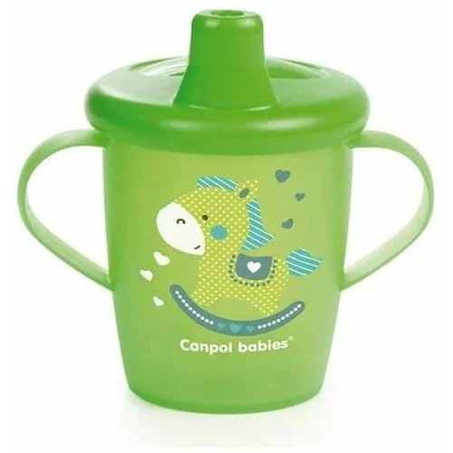 Canpol Toys Non-Spill Cup Green 9m+ skodelica proti razlitju 250 ml za otroke