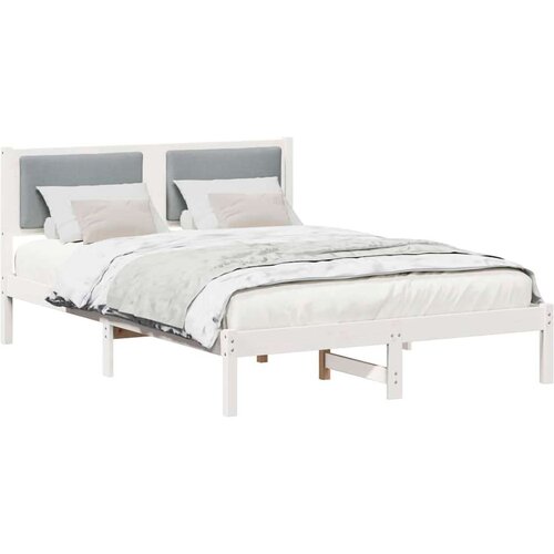  Okvir za krevet s uzglavljem Svijetlo siva 135 x 190 cm Slike