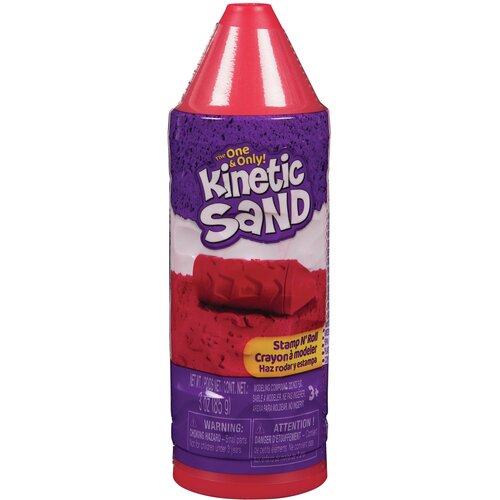 Spin Master Kinetic Sand: pritisni in zavrti modelirni pesek v rdeči barvi - Slike