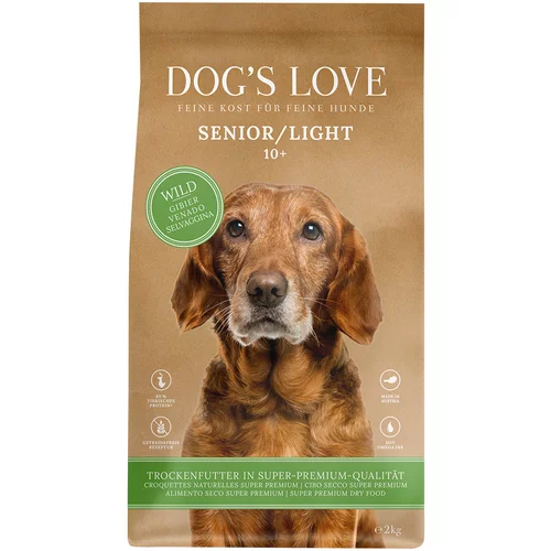 Dog's Love Senior/Light divjačina - Varčno pakiranje: 2 x 2 kg