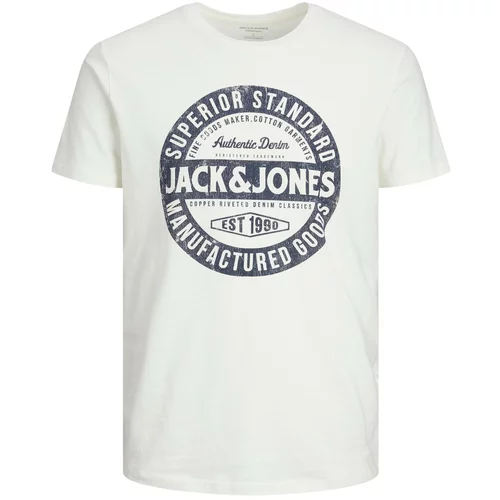 Jack & Jones Majica 'JEANS' mornarska / bela