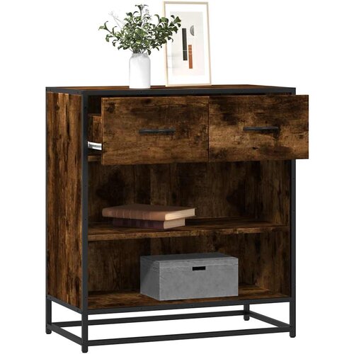 VidaXL Komoda dimljeni hrast 68x35x76 cm inženirski les Slike
