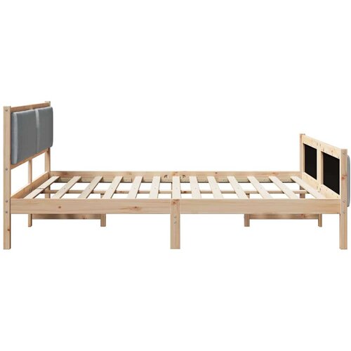  Krevetna konstrukcija Svijetlo siva 200 x 200 cm tkanina Slike