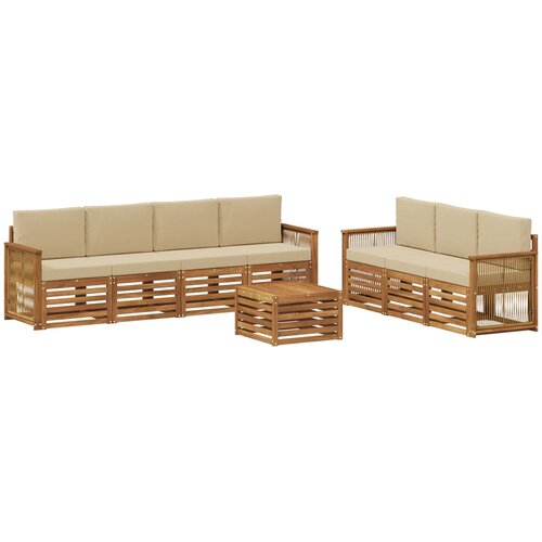  Setovi sofa 8 kom. Čvrsto drvo akacije Slike