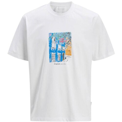 Jack & Jones Majice s kratkimi rokavi 12273494 brightwhite Bela Cene