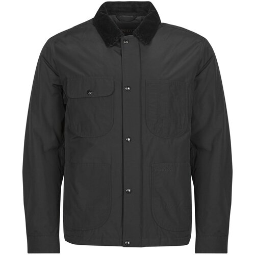 Polo Ralph Lauren Jakne VESTE HUILEE &amp;quot;OILCLOTH&amp;quot; COL VELOURS Črna Slike