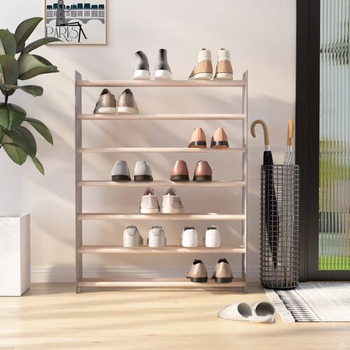 The Living Store stojalo za čevlje sivo 90x24x117 cm konstruiran les - regal za čevlje, (21485648) Slike