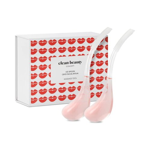 Clean Beauty Concept Ice Spoon Cryo Facial Cene