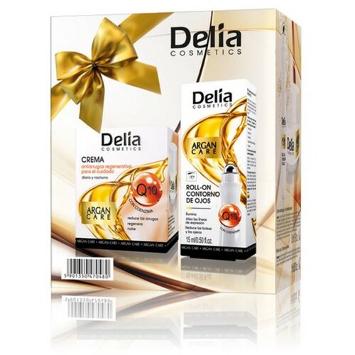 Delia argan poklon set krema protiv bora Q10 + roll-on za predeo oko očiju 30+ Slike