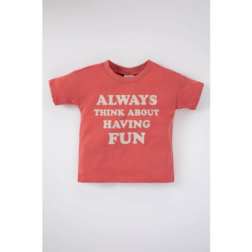 Defacto Baby Boy Regular Fit Slogan Printed Short Sleeve T-Shirt Slike