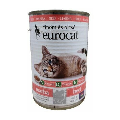 Cat Euro cat konzervirana hrana za odrasle mačke 415G govedina Slike