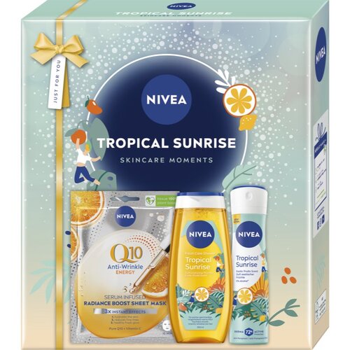 Nivea Tropical Sunrise darilni set za telo in obraz Slike
