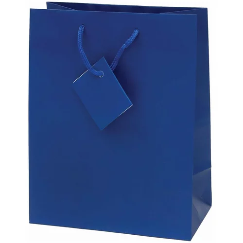  darilna vrečka, plastificirana, srednja, mat modra