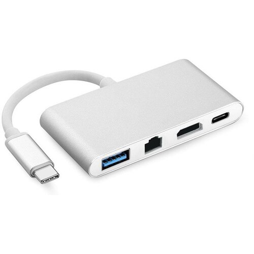  JWD-TC08 Adapter Tip C na RJ45 (LAN), HDMI, USB 3.0 4u1, Sivi Cene