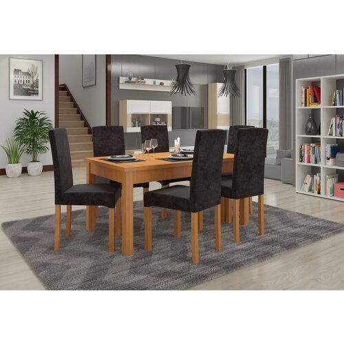 ADRK Blagovaonski set RODOS 56 s pro�irivim stolom i 6 stolica - ALDER Cijene