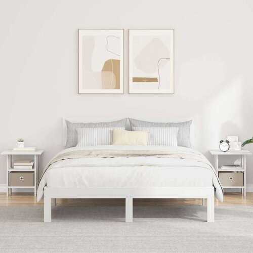  Noćni ormarić 2 pcs Bijelo 41 x 40 x 45 cm Konstruirano drvo Cene