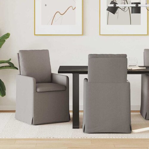 vidaXL Trpezarijske stolice 2 pcs Sivo-smeđa 57 x 67 x 98 cm tkanina Cijene