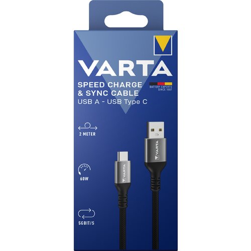 Varta USB kabel USB-A vtič\, USB-C&reg; vtič 2.00 m 57935101111, (20519261) Cene