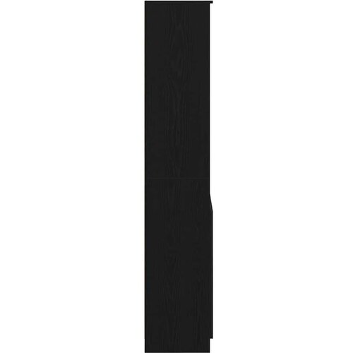 VidaXL Visoka komoda crna hrast 70x35x180 cm od konstruiranog drva Slike