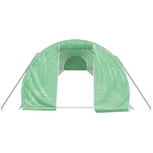  Staklenik s čeličnim okvirom zeleni 54 m&amp;sup2; 18 x 3 x 2 m Slike