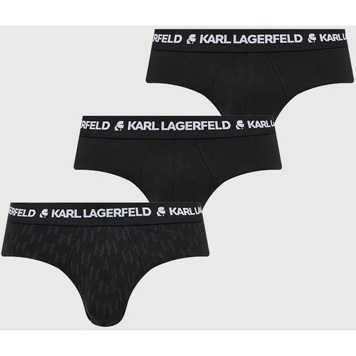 Karl Lagerfeld Slip gaćice za muškarce, boja: crna