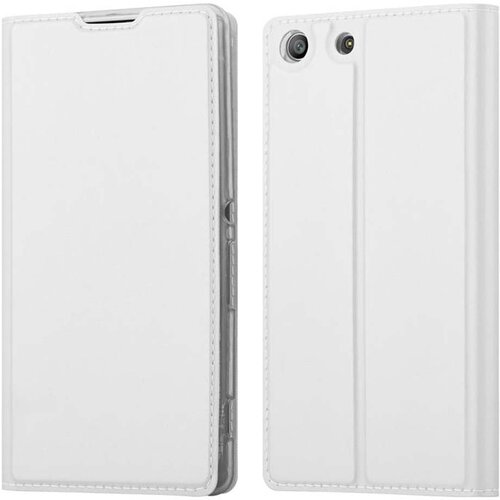 Cadorabo Ohi&scaron;je, združljivo z Sony Xperia M5 v klasično srebrno - Za&scaron;čitni ovitek z magnetnim zapiranjem, stoječo funkcijo in režo za kartice, (20551814) Cene