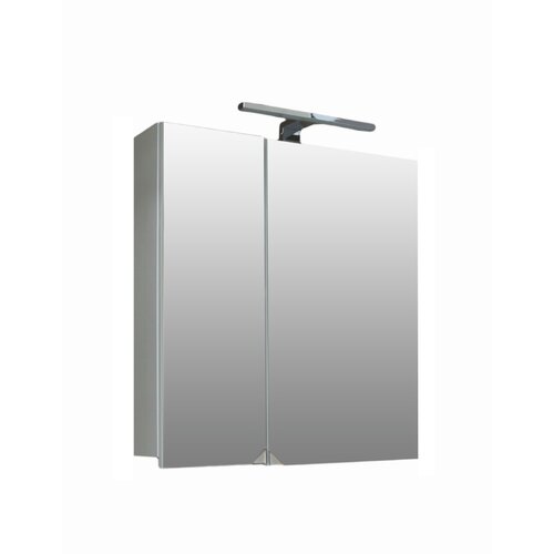 AQUAART Kupaonski ormarić s LED ogledalom Tia 60 (Š x V: 60 x 64 cm, S osvjetljenjem, Drvo, Bijele boje) Cijene