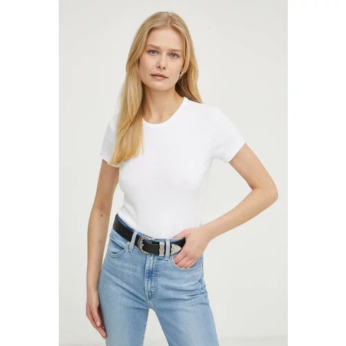 AllSaints Bombažna kratka majica ženski, bela barva