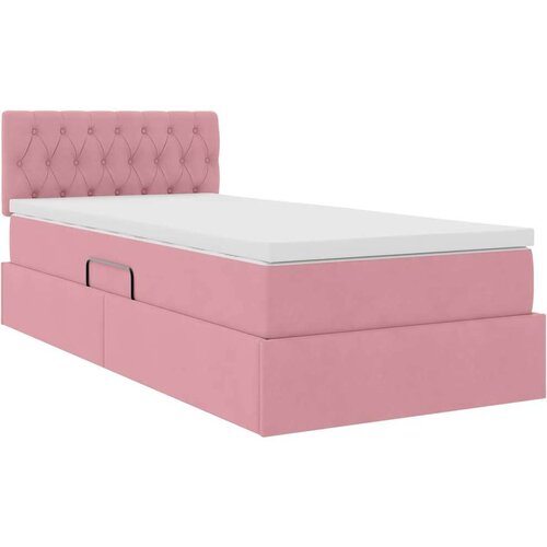  Krevet s od storage s madracem Ružičasta 90 x 200 cm Bar&amp;scaron;un Slike