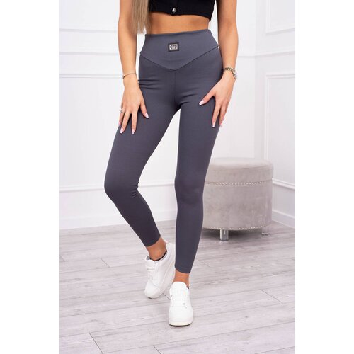 Kesi Ribbed leggings in graphite Slike