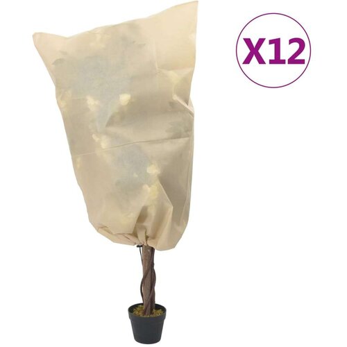  Prevleka za rastline iz flisa z vrvico 12 kosi 70 g/m&sup2; 0,8x1,2m Cene