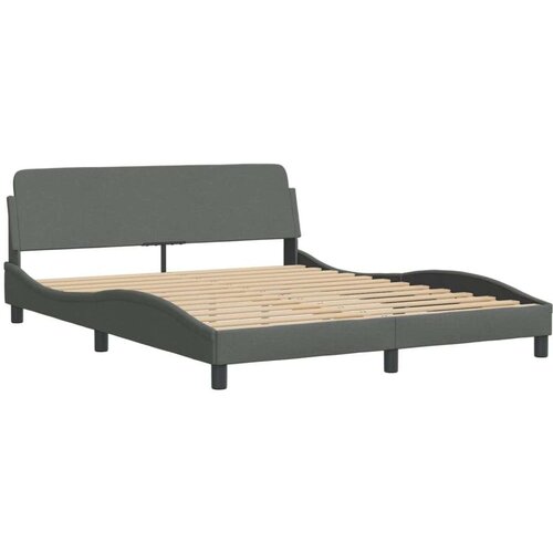  Krevet s madrac svjetlosivi 160x200cm tkanina Slike