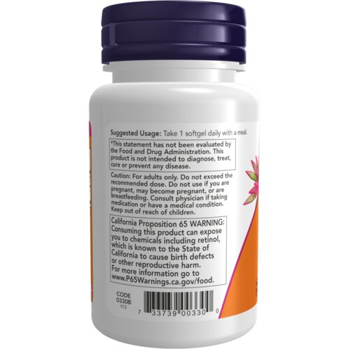 Now Foods w Foods Vitamin A 10.000 IU (100 Softgels) Unflavored Cene