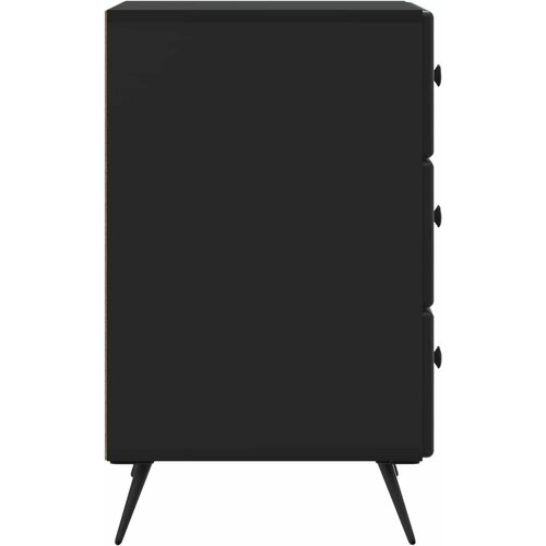  Noćni ormar Crna 43 x 41 x 66,5 cm Konstruirano drvo Slike
